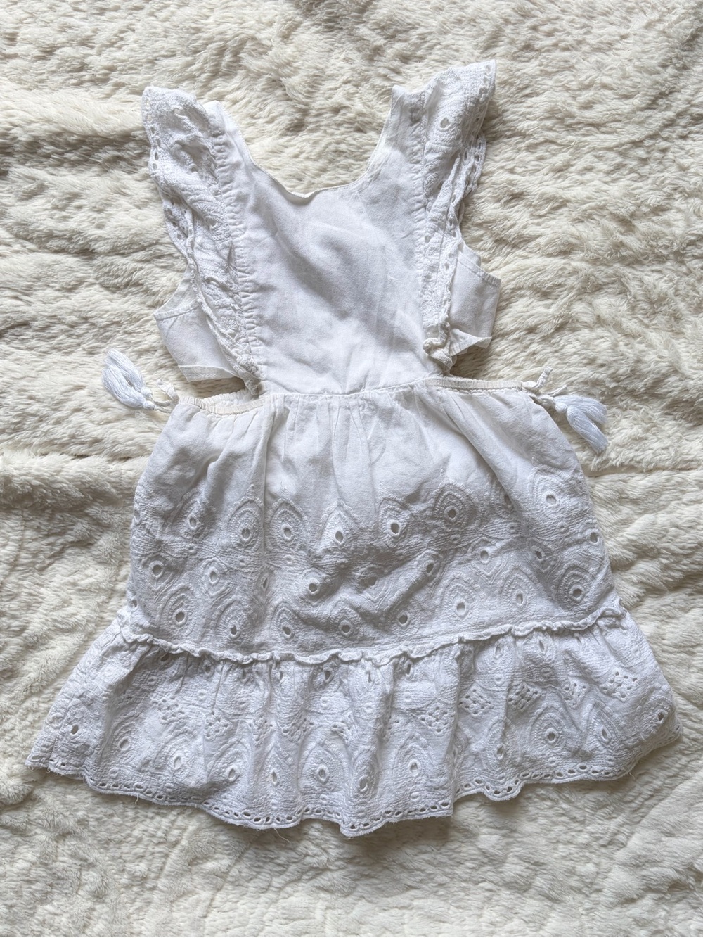 Rare Editions White Eyelet Ruffle Sundress